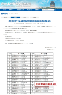 谷器數據入選"武漢市中小企業數字化轉型服務商"